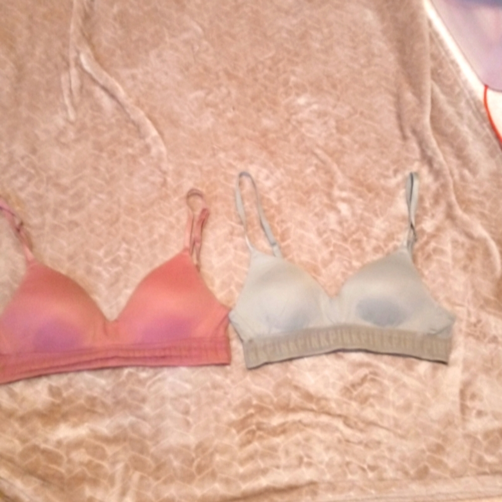 Set of 2) Victoria's Secret PINK Wear Everywhere Bra 34A